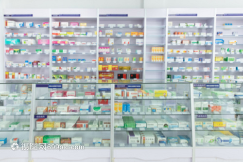 药房货架 药品与保健用品的和谐陈列艺术